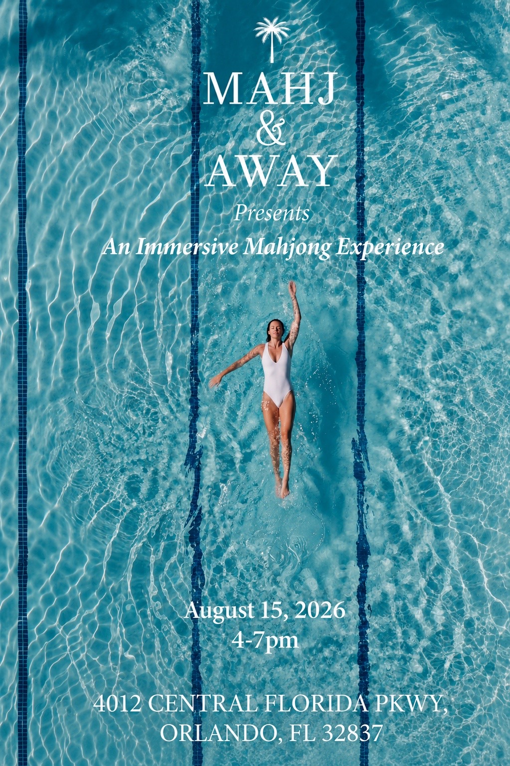 Flyer for Mahjong Night at An Immersive Mahjong Experience · August 15, 2026
